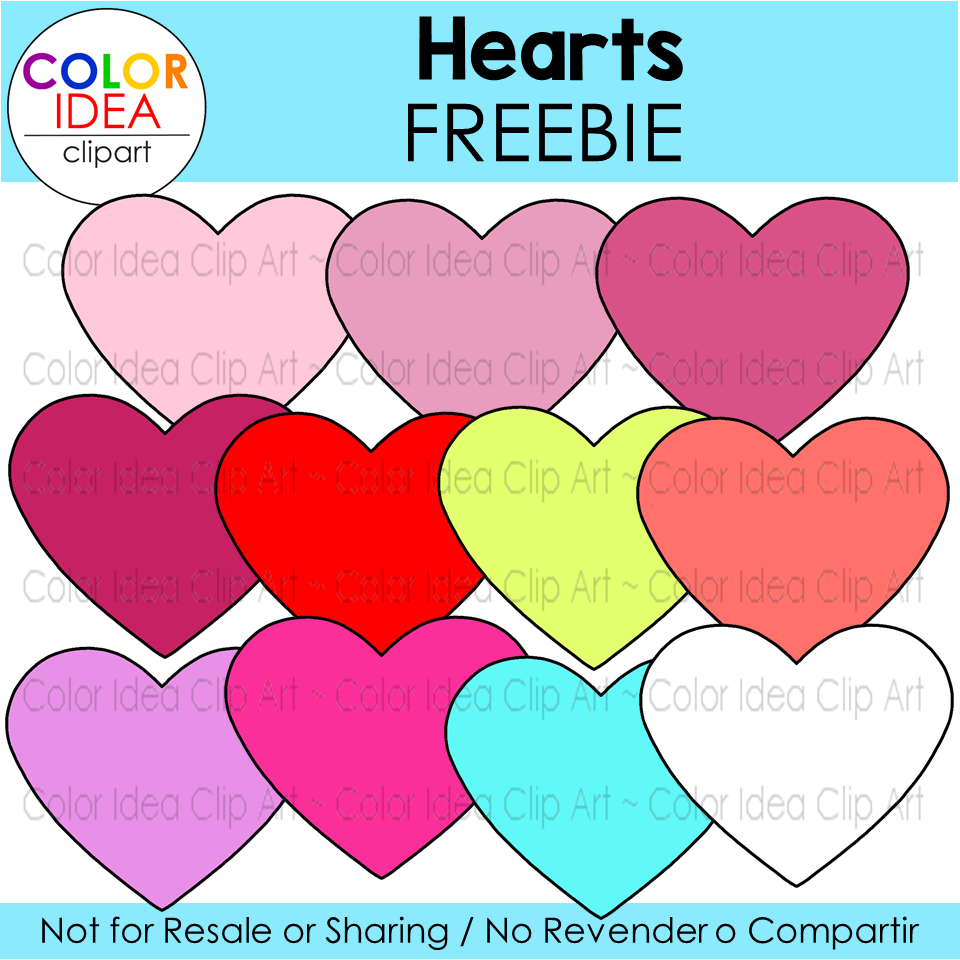 Free Printable Colored Hearts