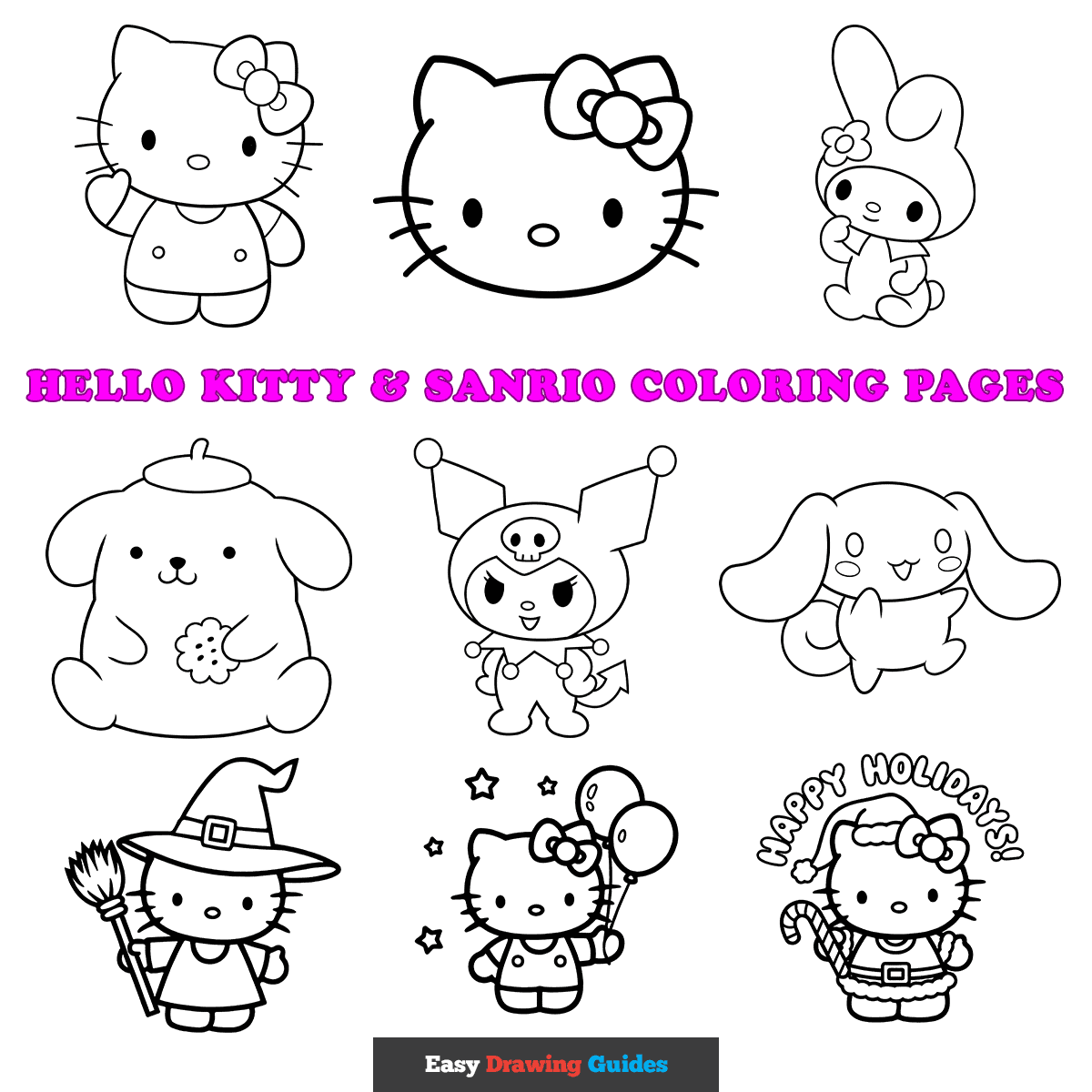 Free Printable Hello Kitty Coloring Pages