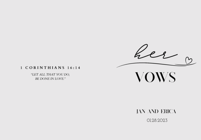His And Her Wedding Vows Card Template By Salazarerica31 Raket PH