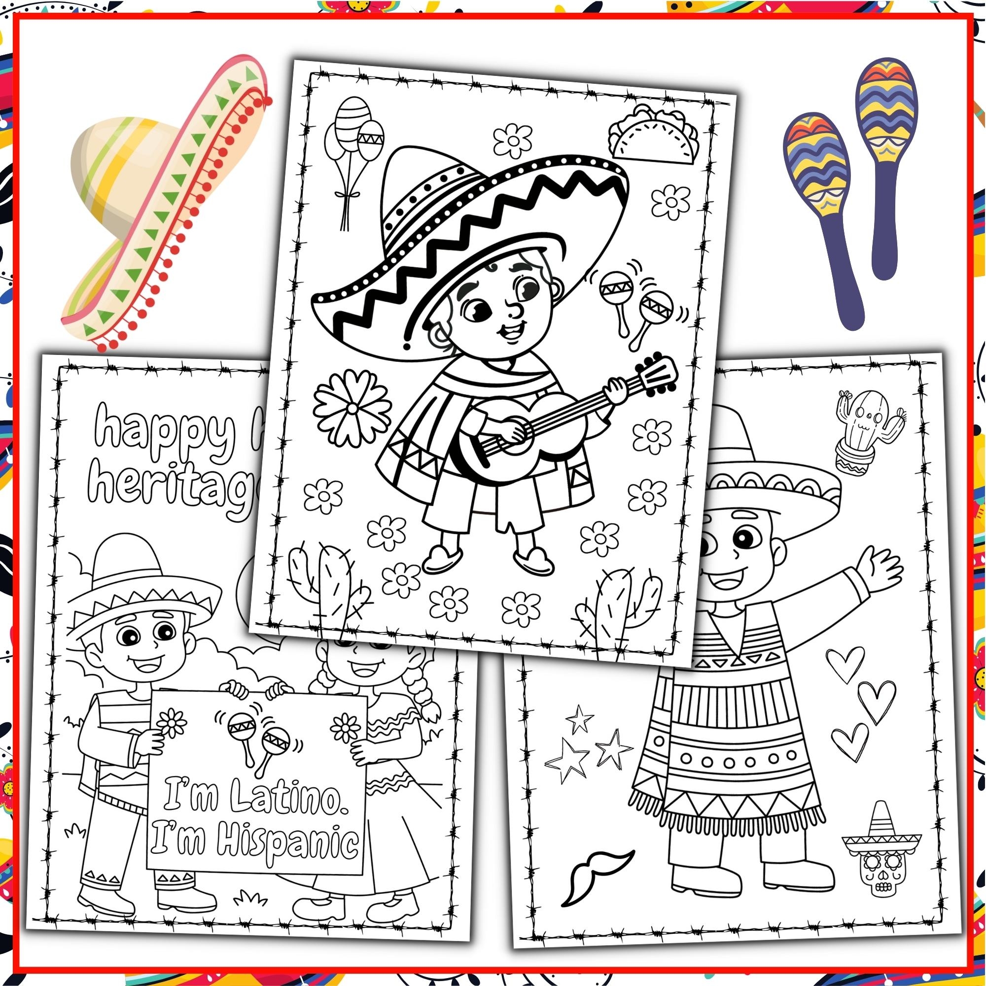 Hispanic Heritage Month Coloring Pages Hispanic Heritage Month Coloring Sheets Made By Teachers