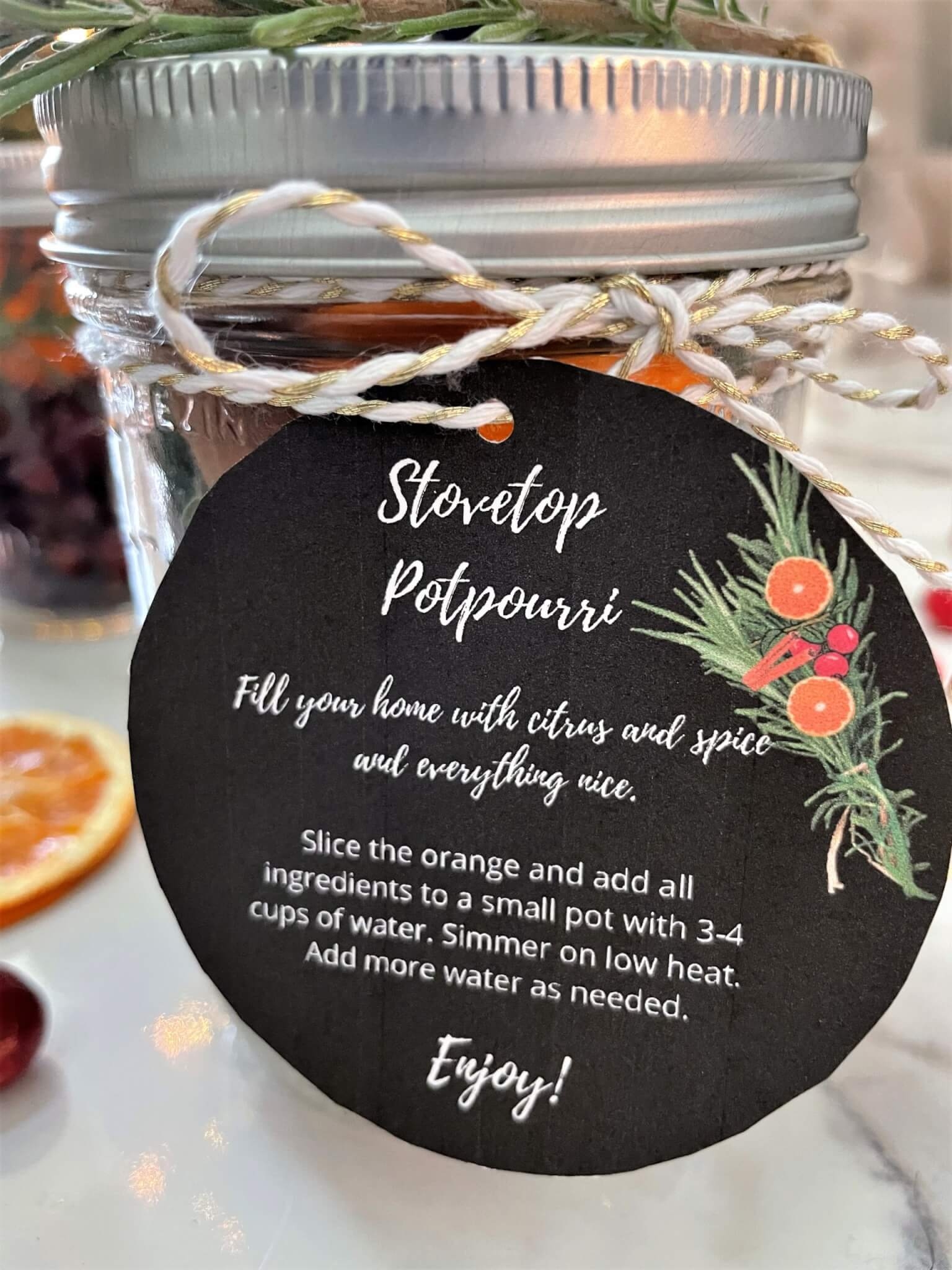 Holiday Stovetop Potpourri With Free Gift Tags Small Gestures Matter