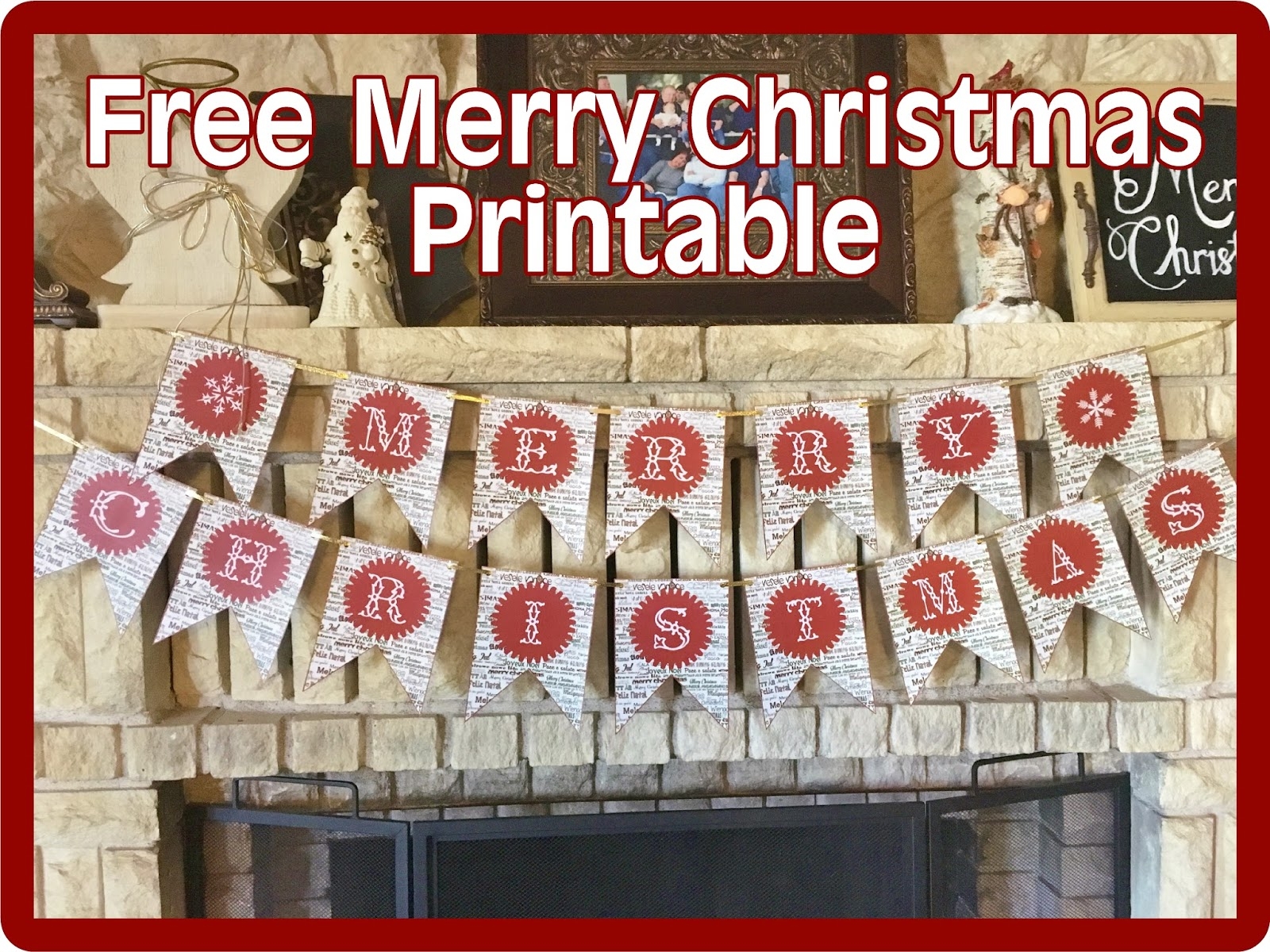Merry Christmas Banner Printable Free