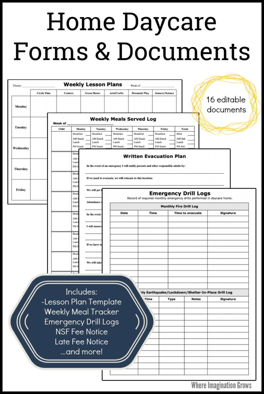 Free Printable Daycare Forms