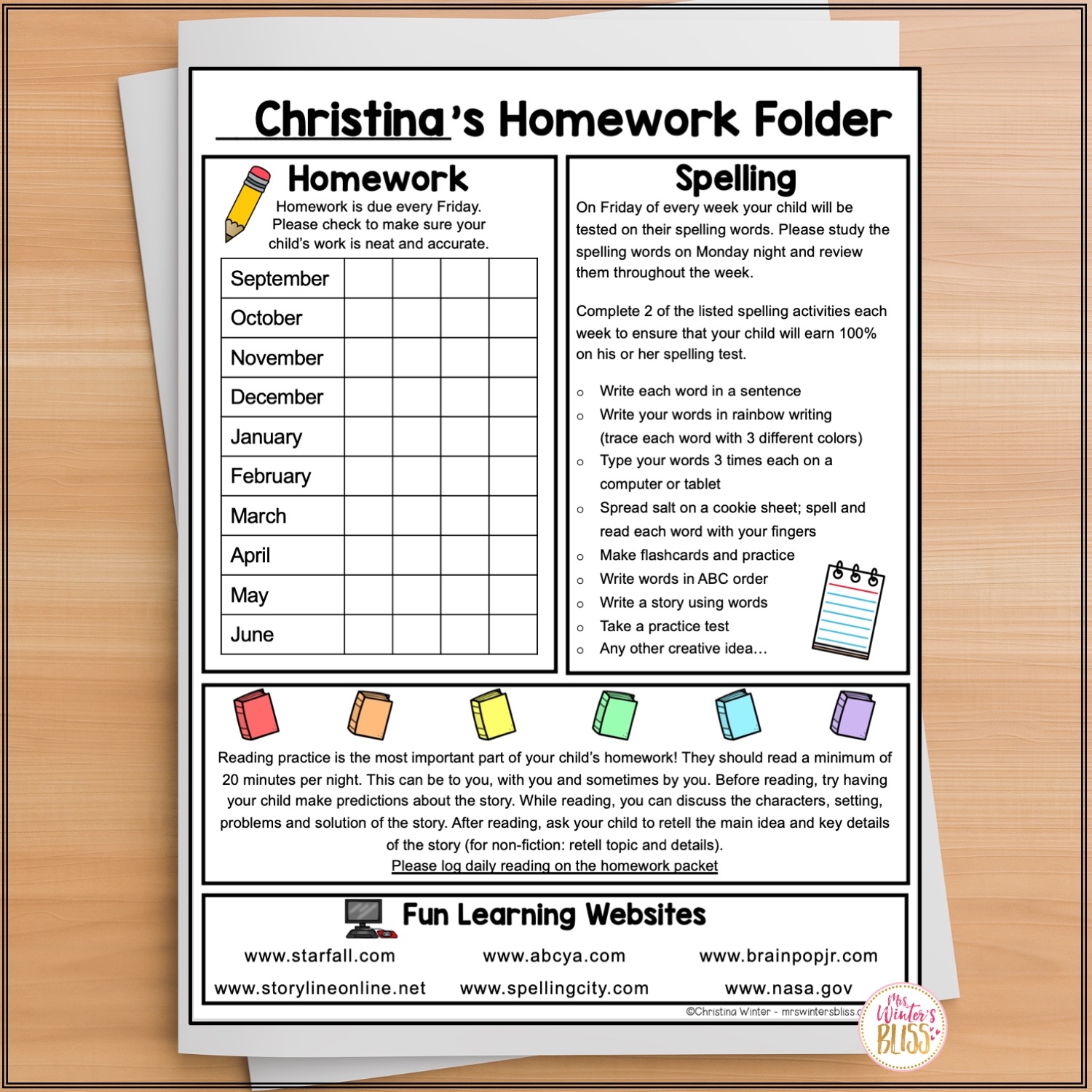 Homework Folder U0026 EDITABLE Newsletter Templates Lead In Literacy Resources For Kindergarten 1st U0026 2nd Grade