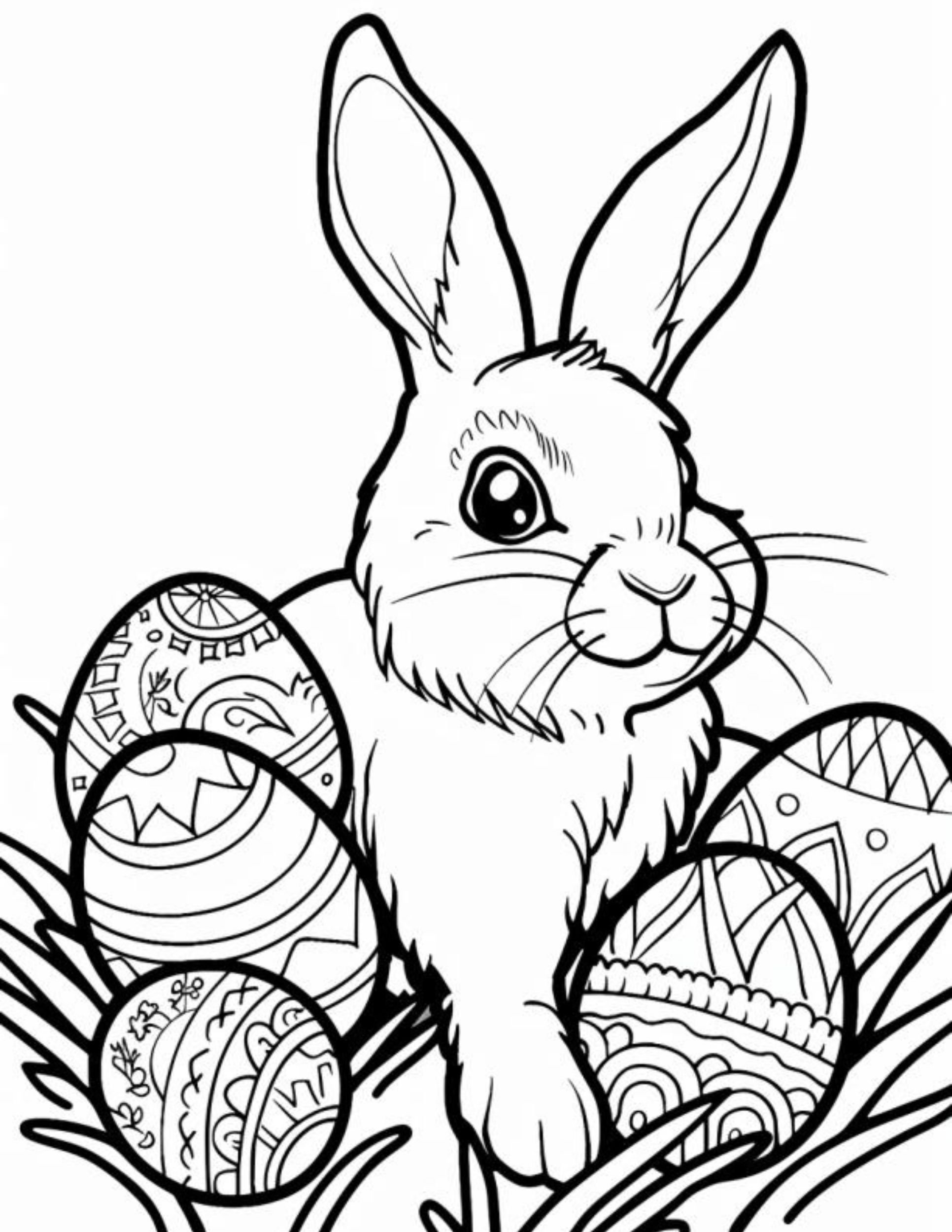  Hop To It Free Printable Easter Bunny Coloring Pages Sew 