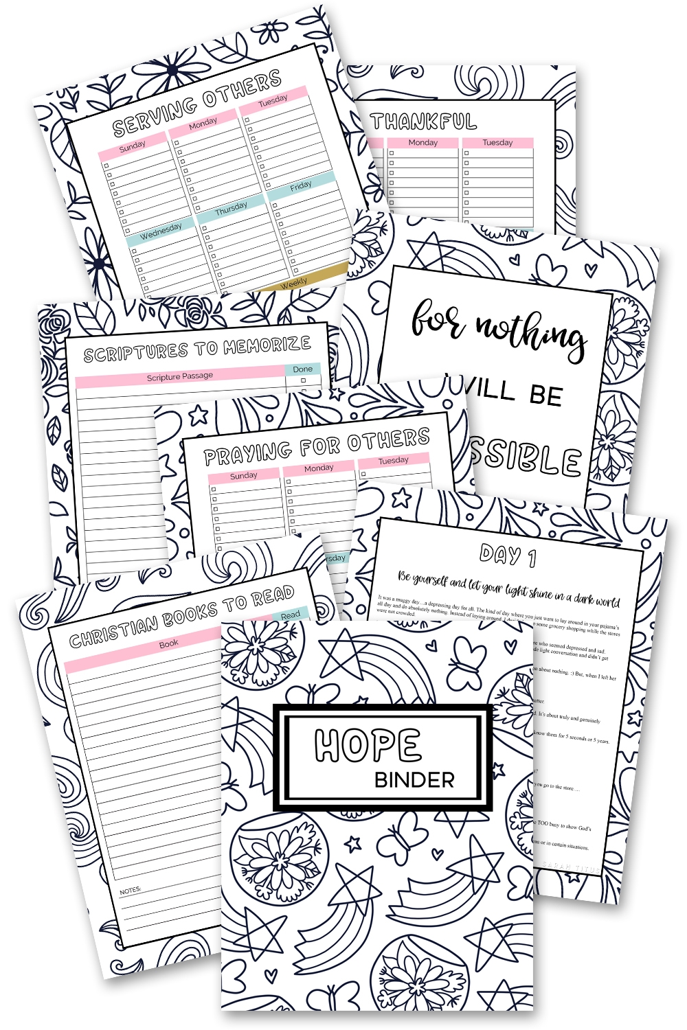 Hope Coloring Binder Christian Devotions For Women Sarah Titus