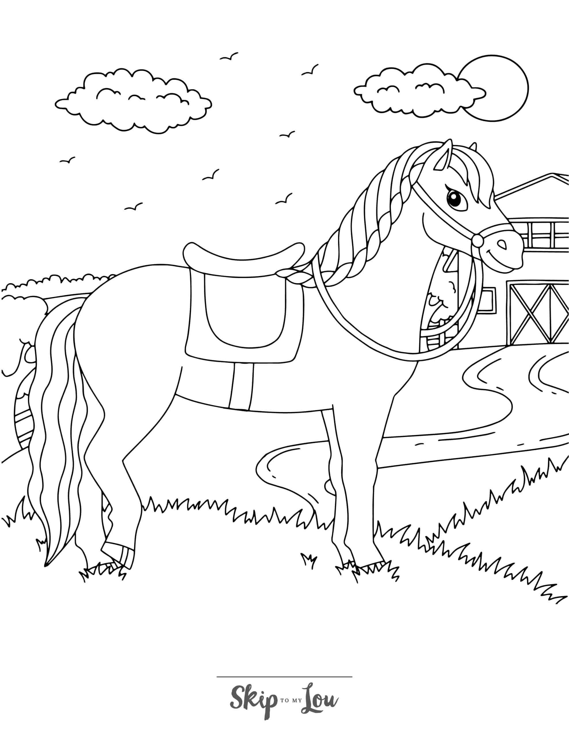 Horse Coloring Pages Skip To My Lou Worksheets Library