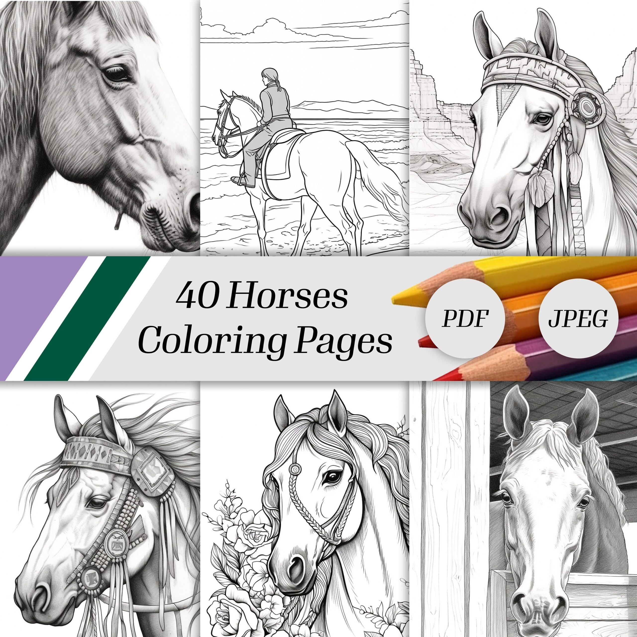 Horse Coloring Sheets Free Printable