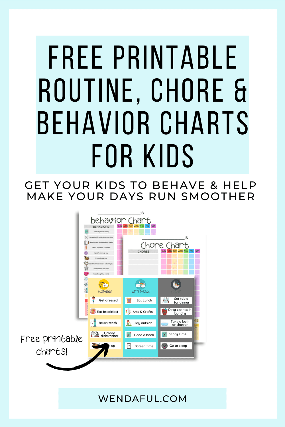 How To Create Routine And Behavior Charts For Kids 3 Free 