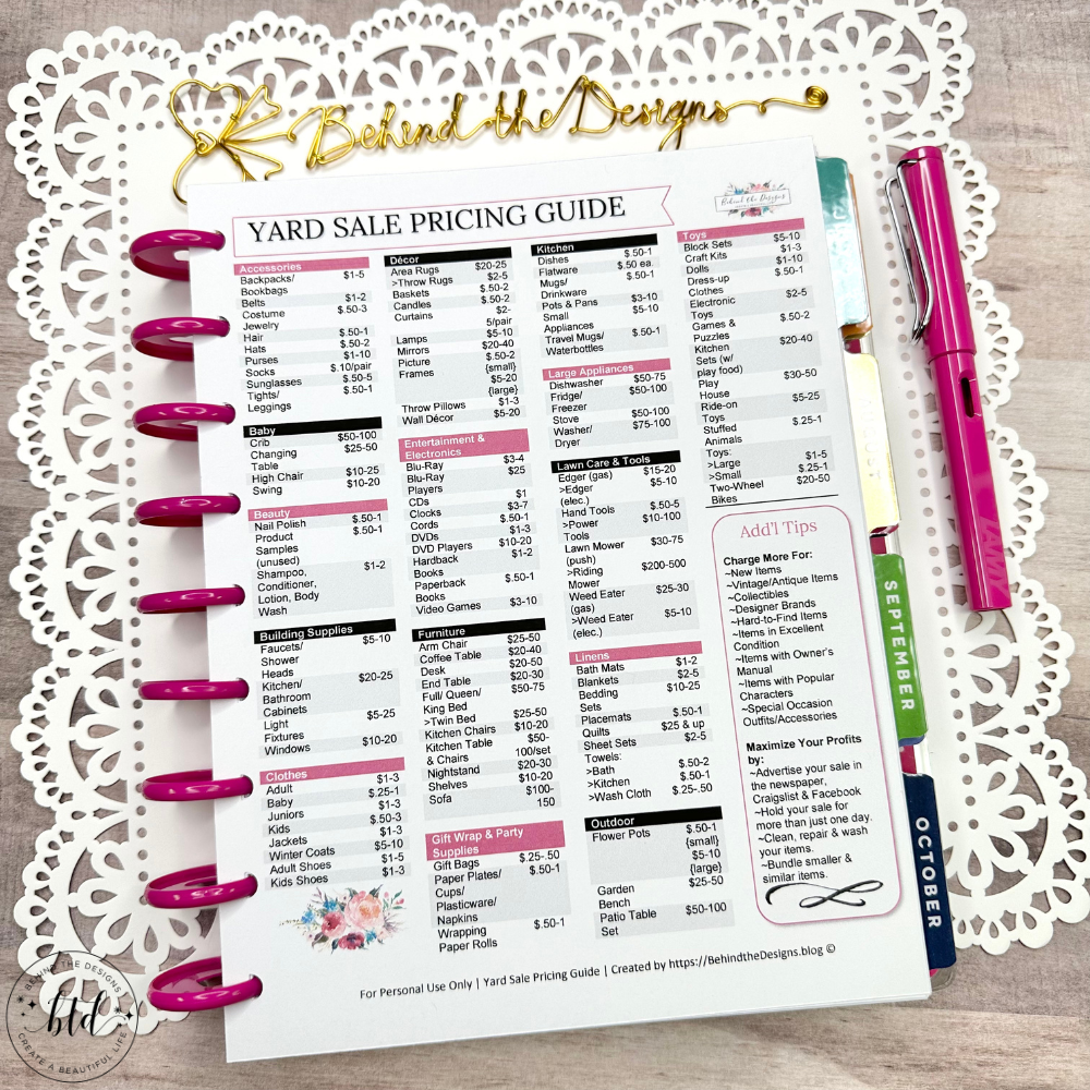 Free Garage Sale Printables
