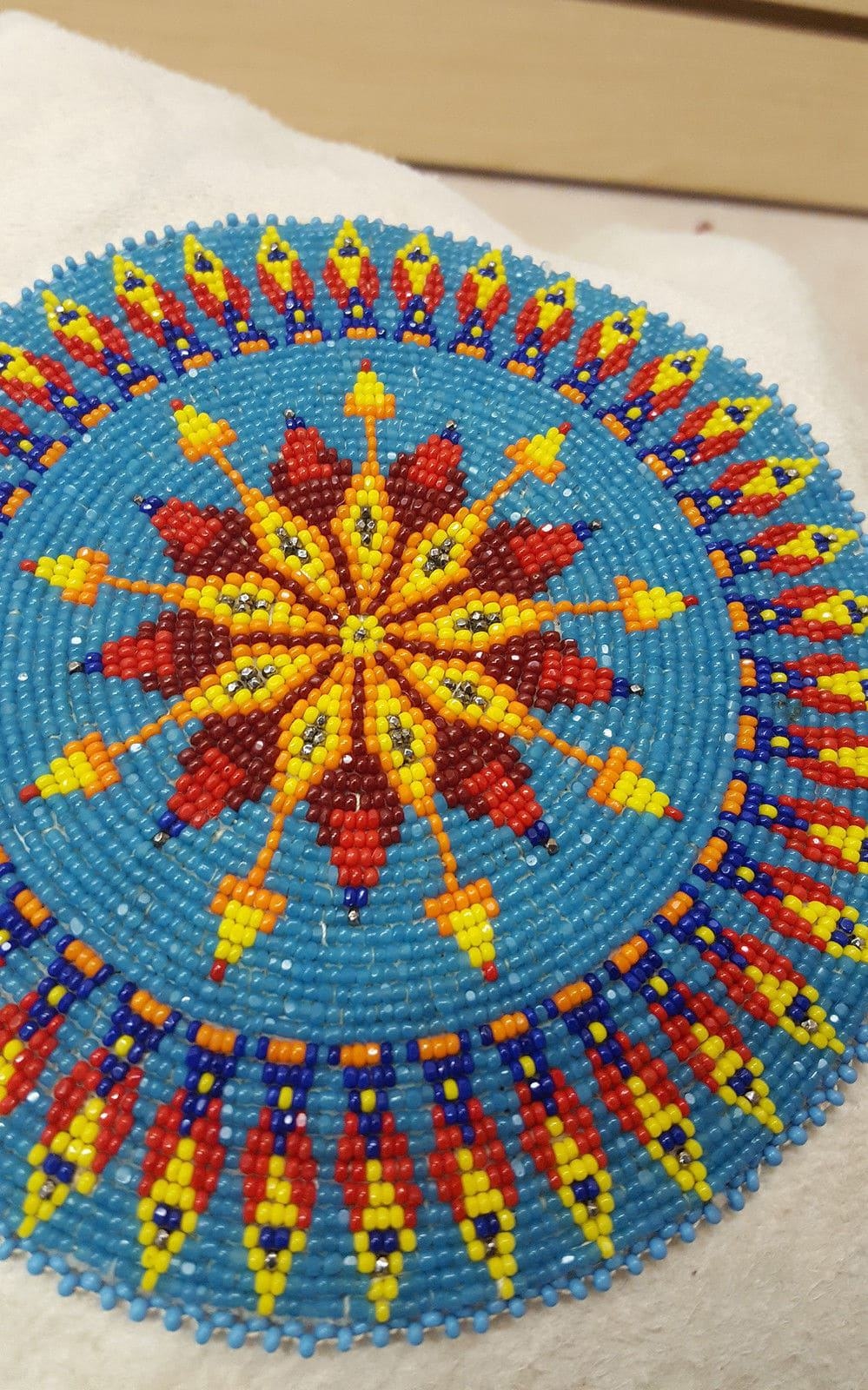 How To Make A Beaded Rosette Medallion Craft Tutorials Native American Pow Wows PowWows