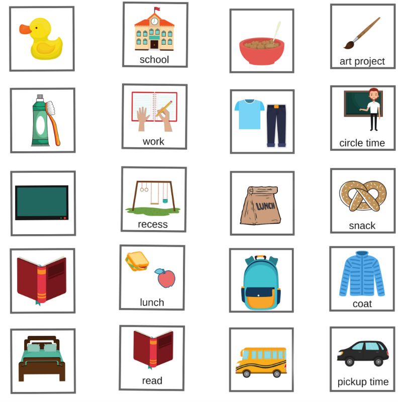 Preschool Visual Schedule Free Printable