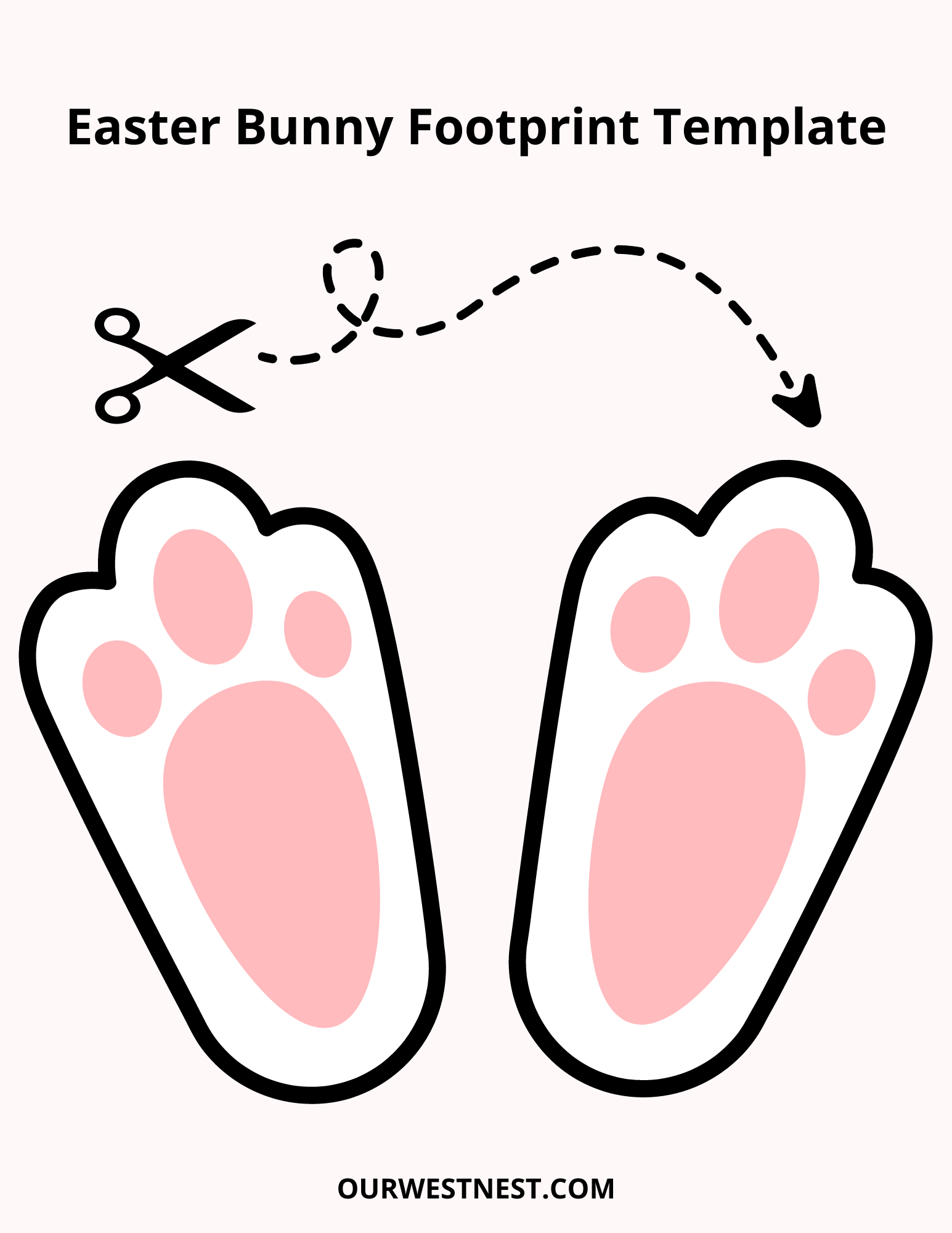How To Make Bunny Footprints For Easter Free Easter Bunny 