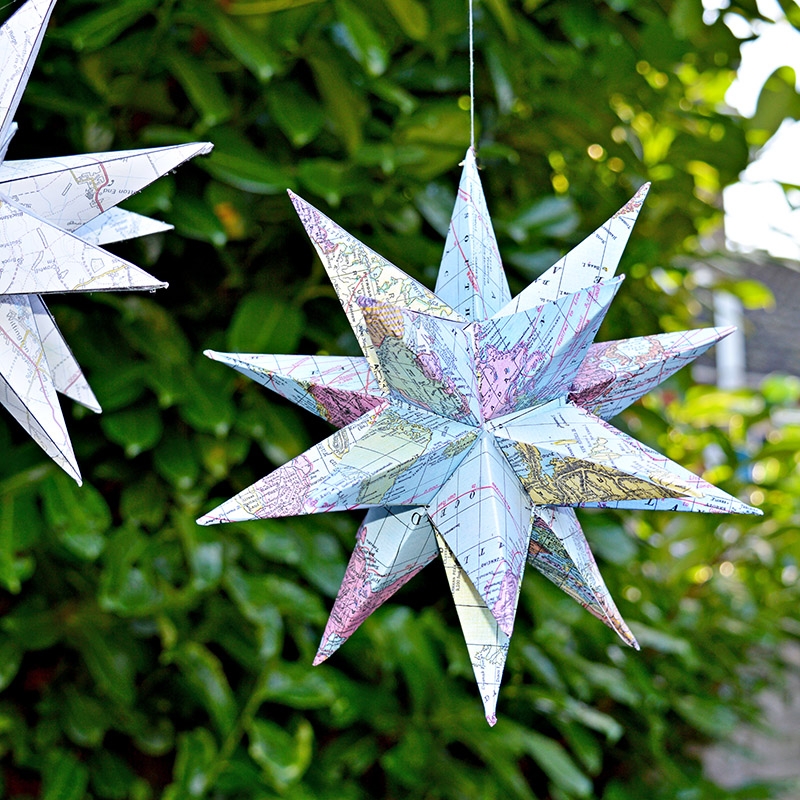 How To Make Gorgeous Free 3D Printable Map Star Decorations Pillar Box Blue