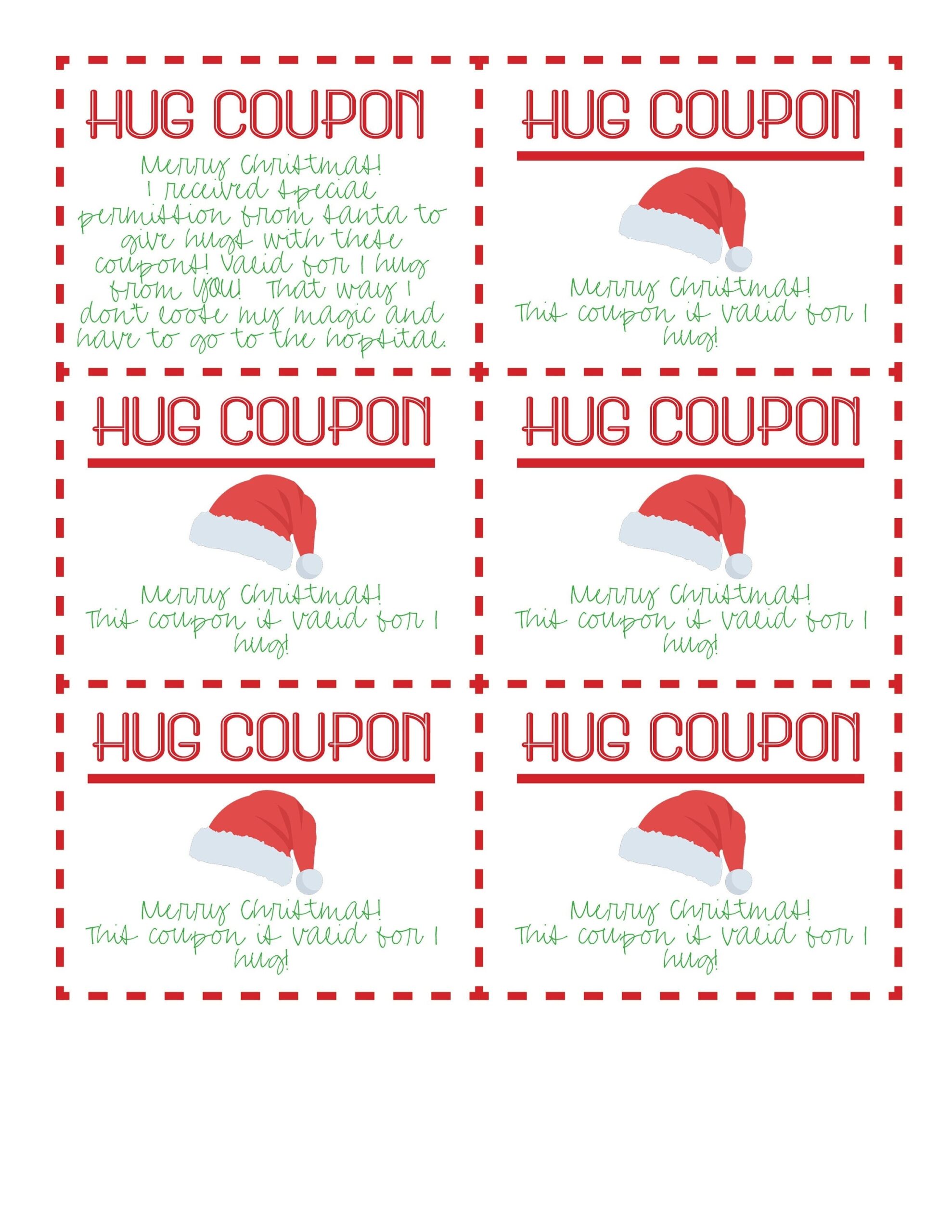 HUG COUPONS For Elf On The Shelf Digital Download Etsy
