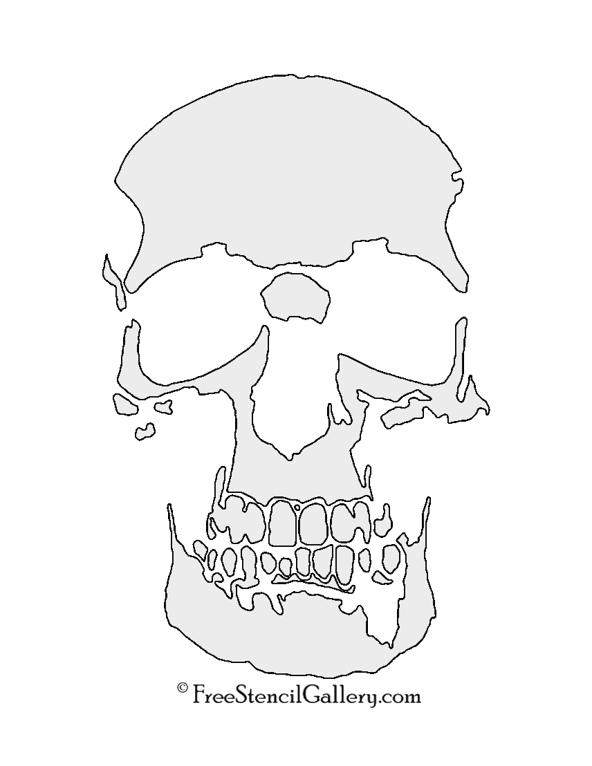 Human Skull Stencil Free Stencil Gallery