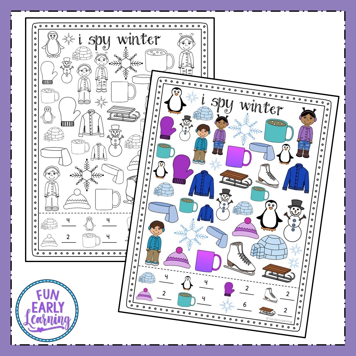 I Spy Winter Free Printable Fun Early Learning