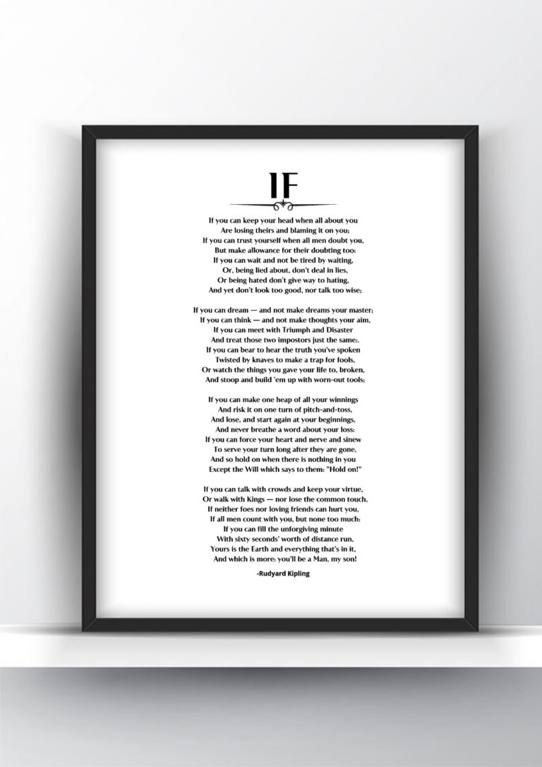 If By Rudyard Kipling Printable And Poster