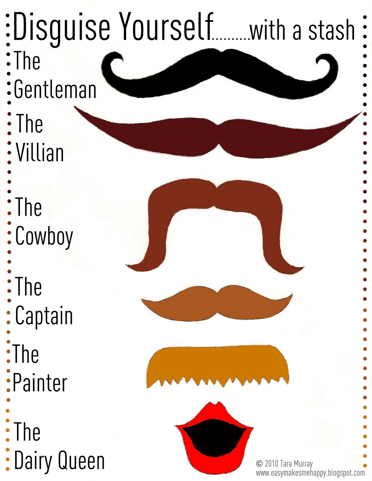 IMPORTANT All Content Has Been Moved To MAMACHEE COM Mustache Disguise Printable Template