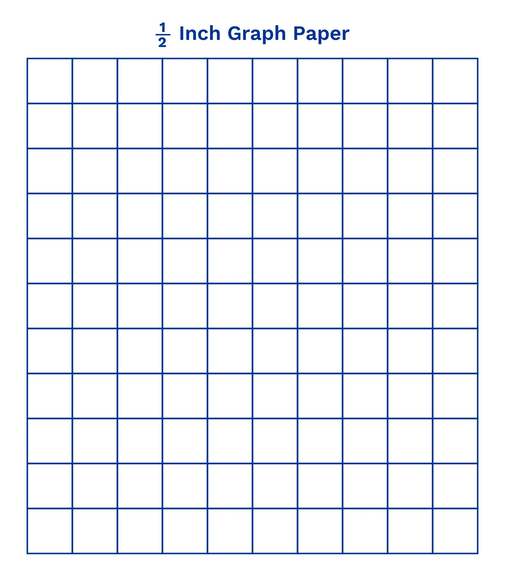Free Printable One Inch Graph Paper