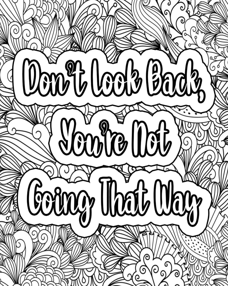 Inspirational Quotes Coloring Pages For Adults Zentangle Digital 