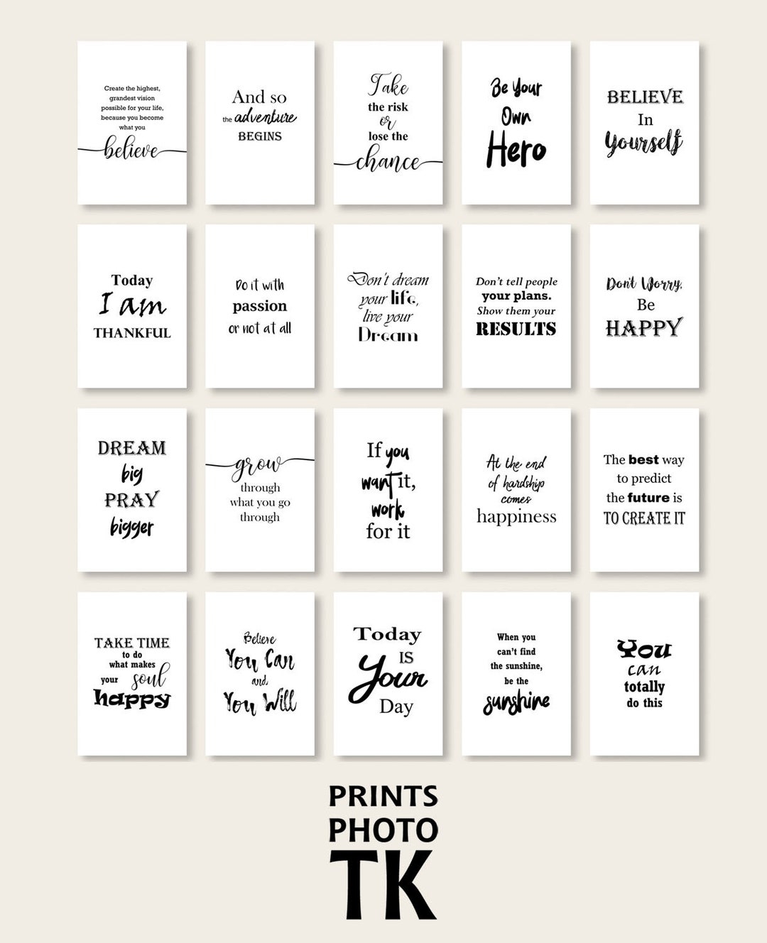 Inspirational Quotes Motivational Quotes Printable Set Of 20 Printable Wall Art Office Decor Instant Digital Download Quotes Gifts Printable Etsy