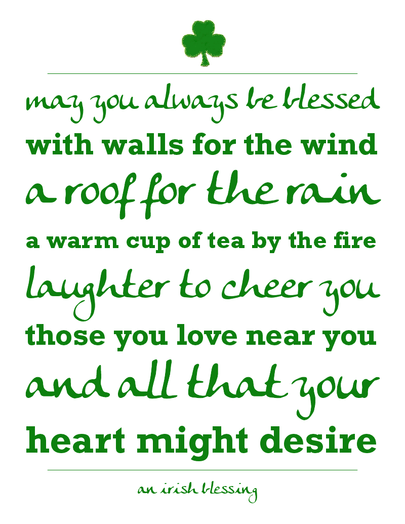 Irish Blessing Printables A Night Owl Blog