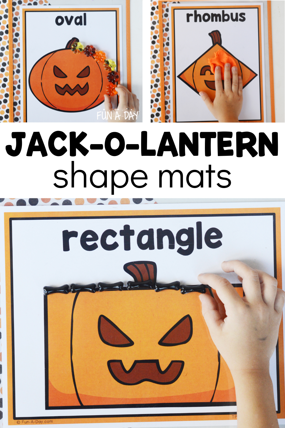 Jack O Lantern Shape Mats Free Printable Fun A Day 