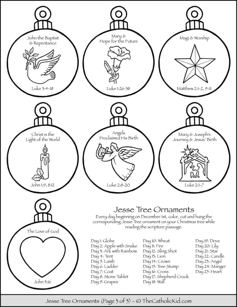 Jesse Tree Ornaments Download Pack