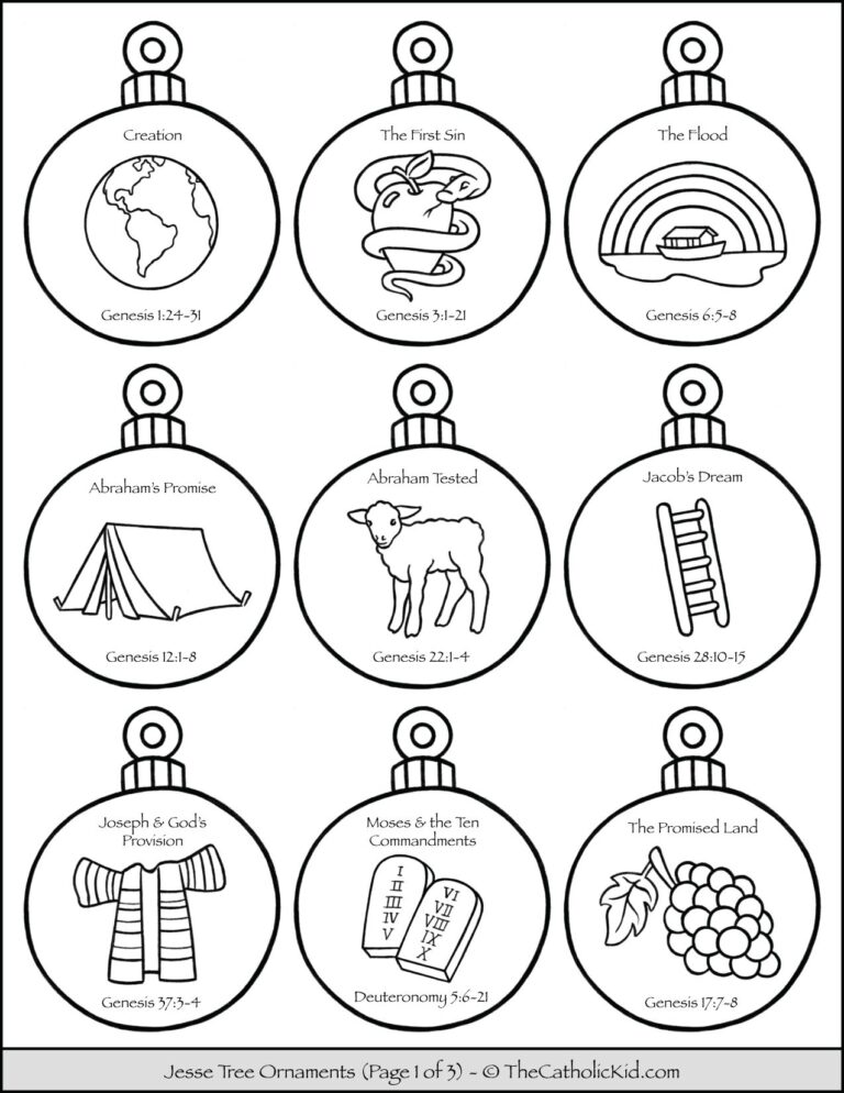 Jesse Tree Ornaments Download Pack TheCatholicKid