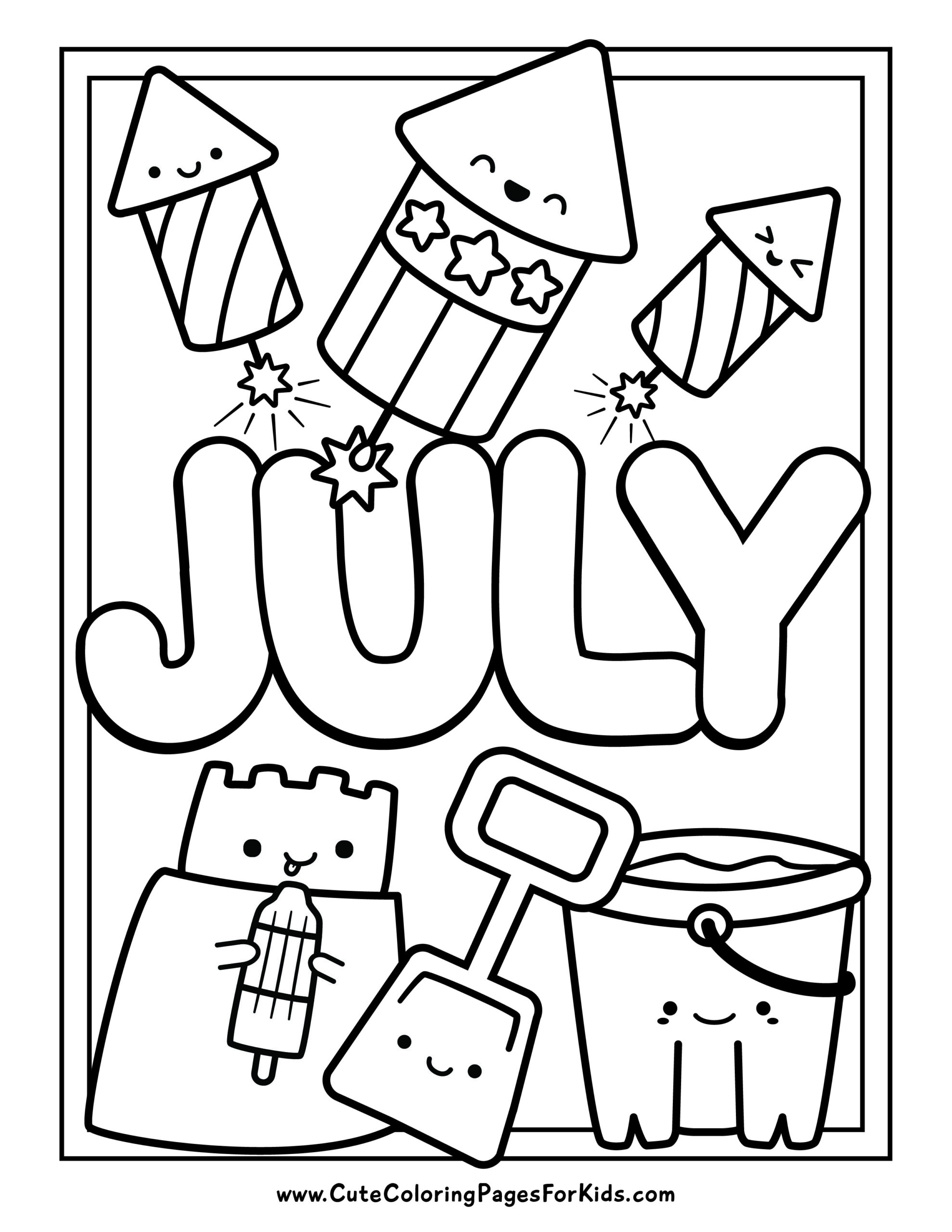 July Coloring Pages Cute Coloring Pages For Kids