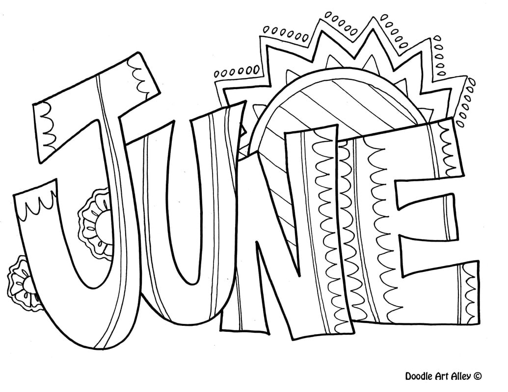 June Coloring Pages DOODLE ART ALLEY