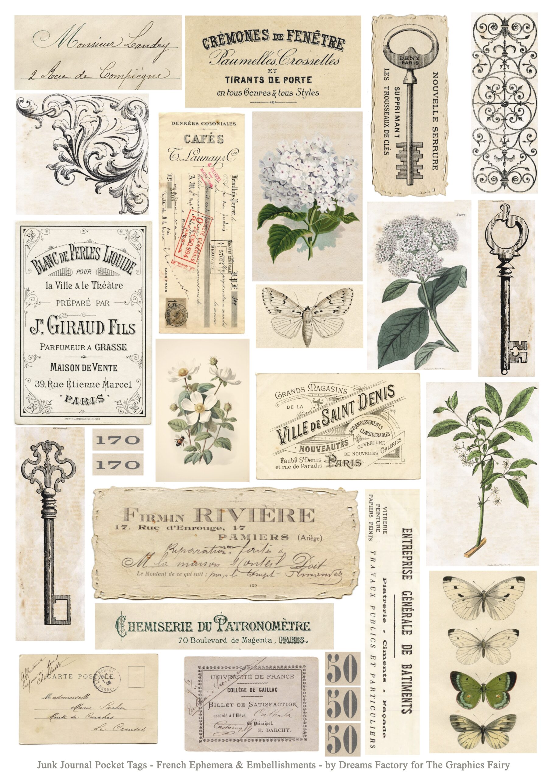 Junk Journal Pockets Free Printables The Graphics Fairy Worksheets Library