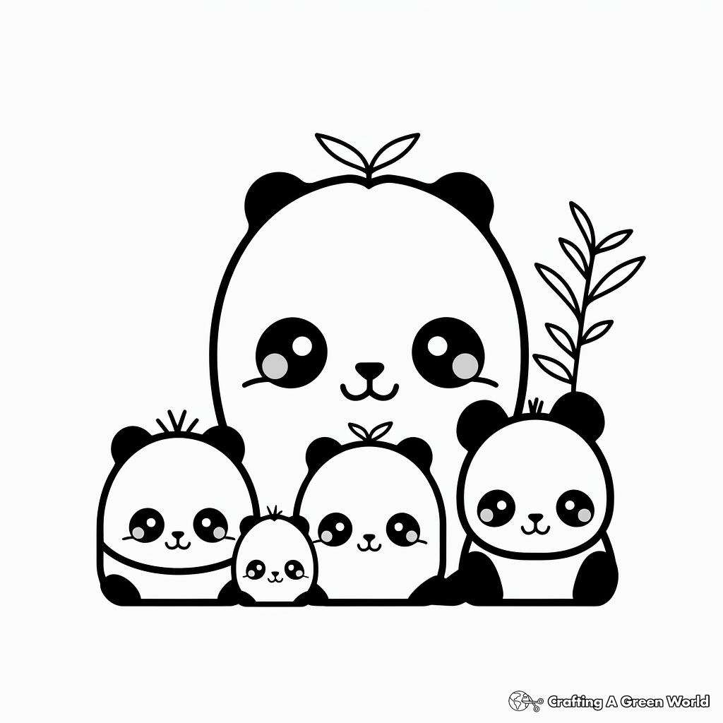 Kawaii Panda Coloring Pages Free U0026 Printable 