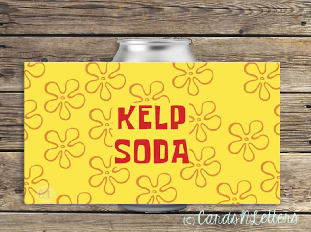Kelp Soda Can Under The Sea Luau Drink Labels Printable Instant Download Birthday Party Etsy