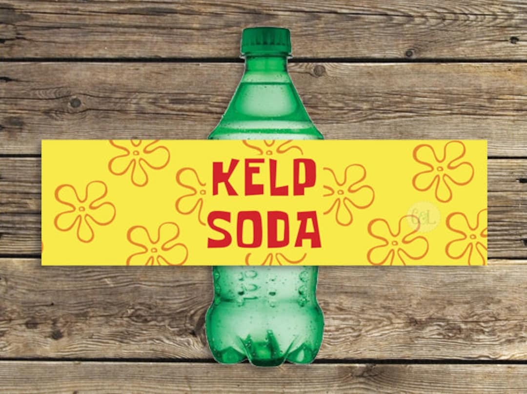Kelp Soda Under The Sea Drink Bottle Labels Printable Instant Download Luau Birthday Party Etsy