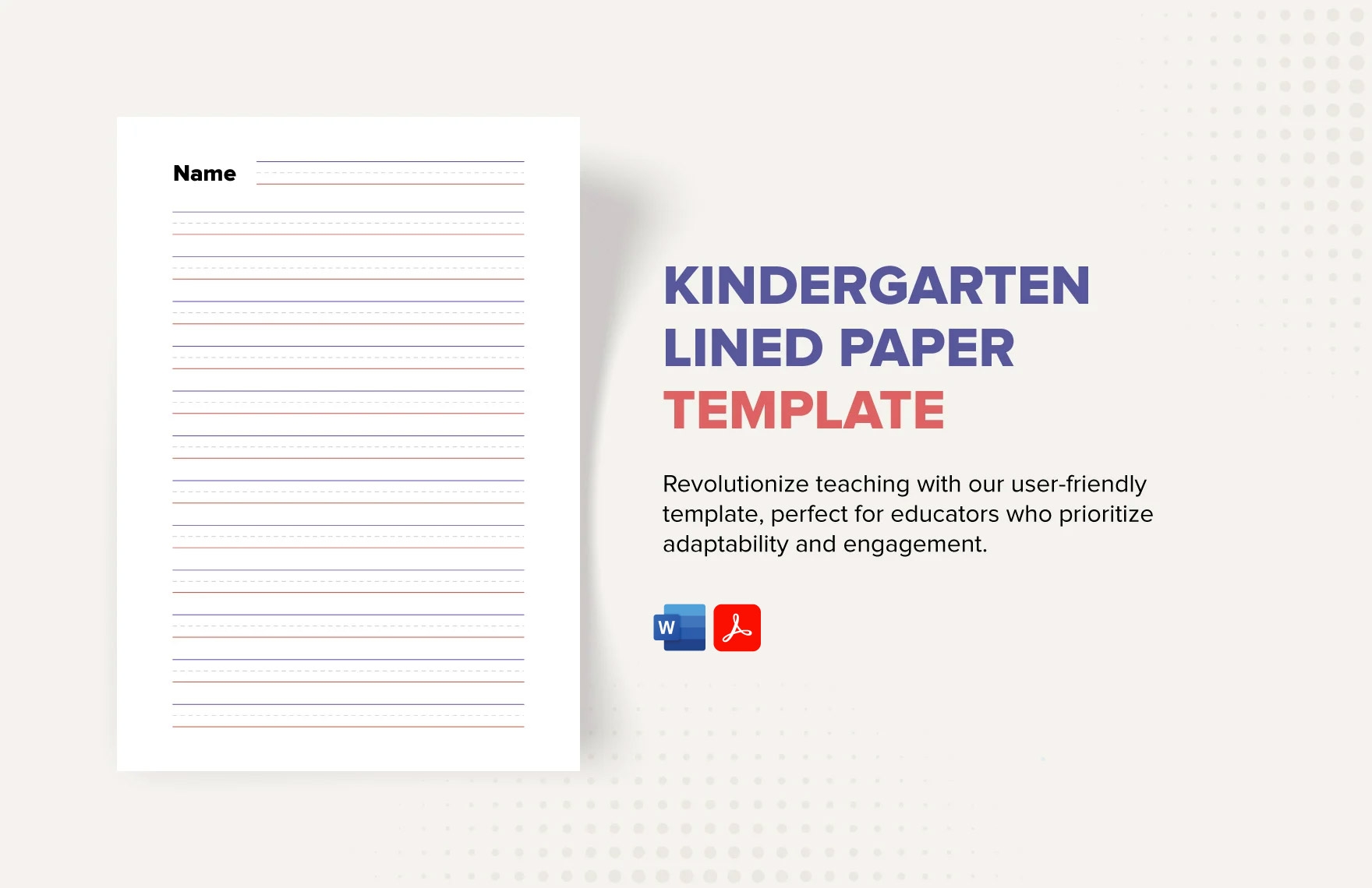 Free Printable Lined Kindergarten Paper