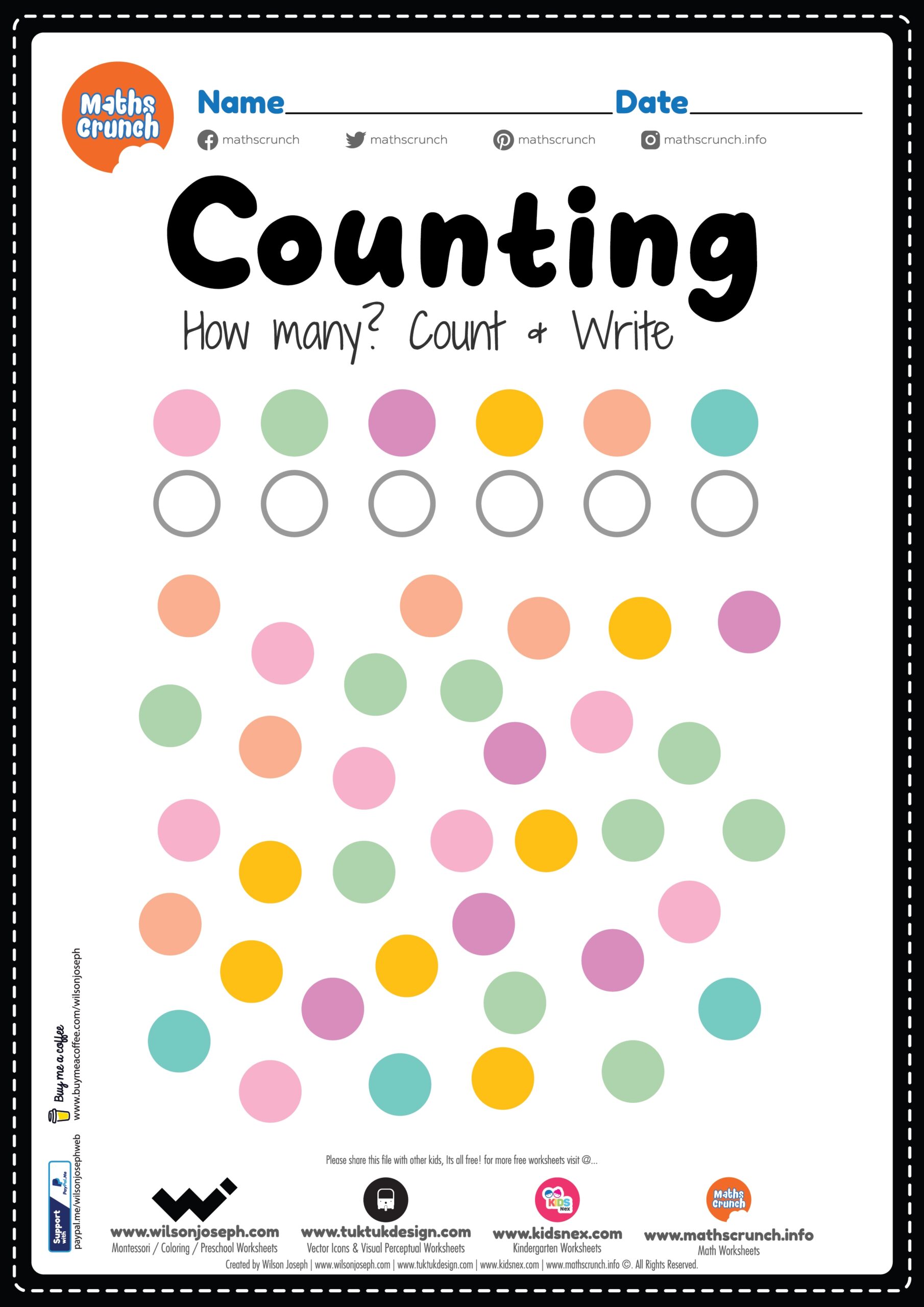 Free Printable Worksheets For Preschool Math
