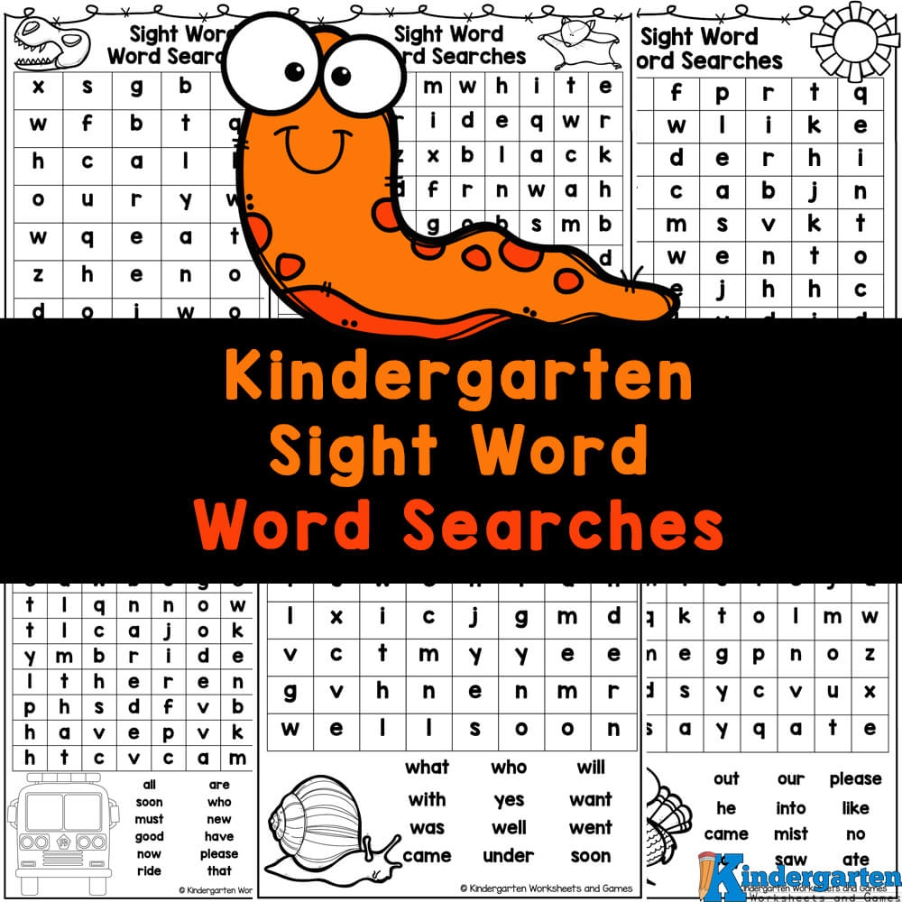 Kindergarten Word Search Printable Free