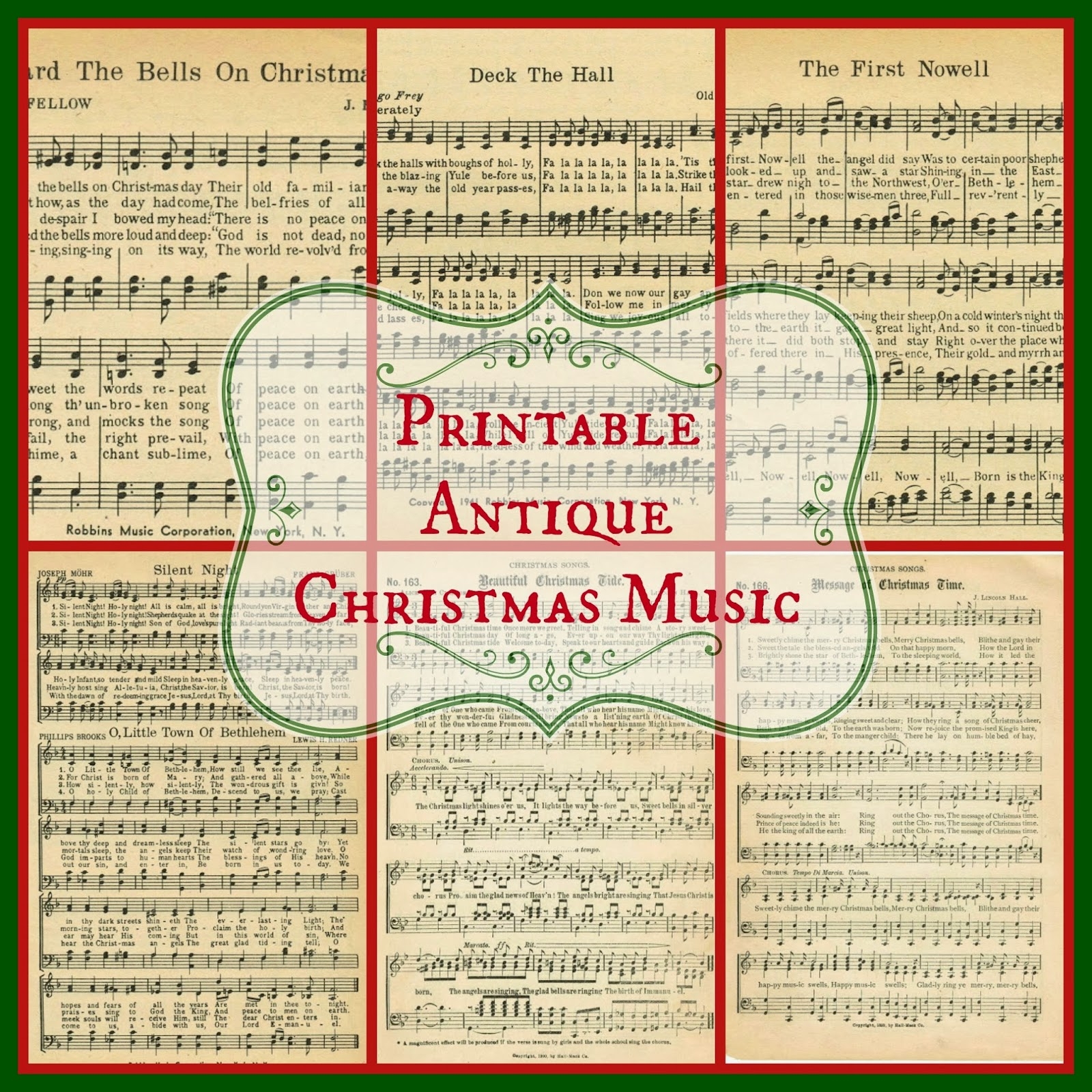 Free Printable Sheet Music Christmas Carols