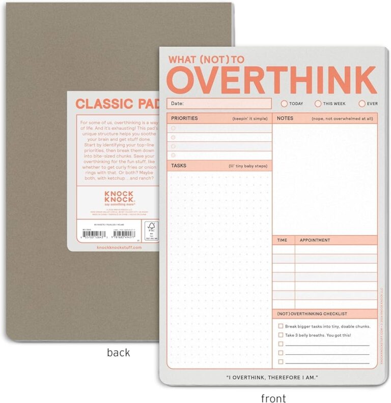 Knock Knock What Not To Overthink Pad Knock Knock Pads Knock Knock 9781683494577 Amazon Books