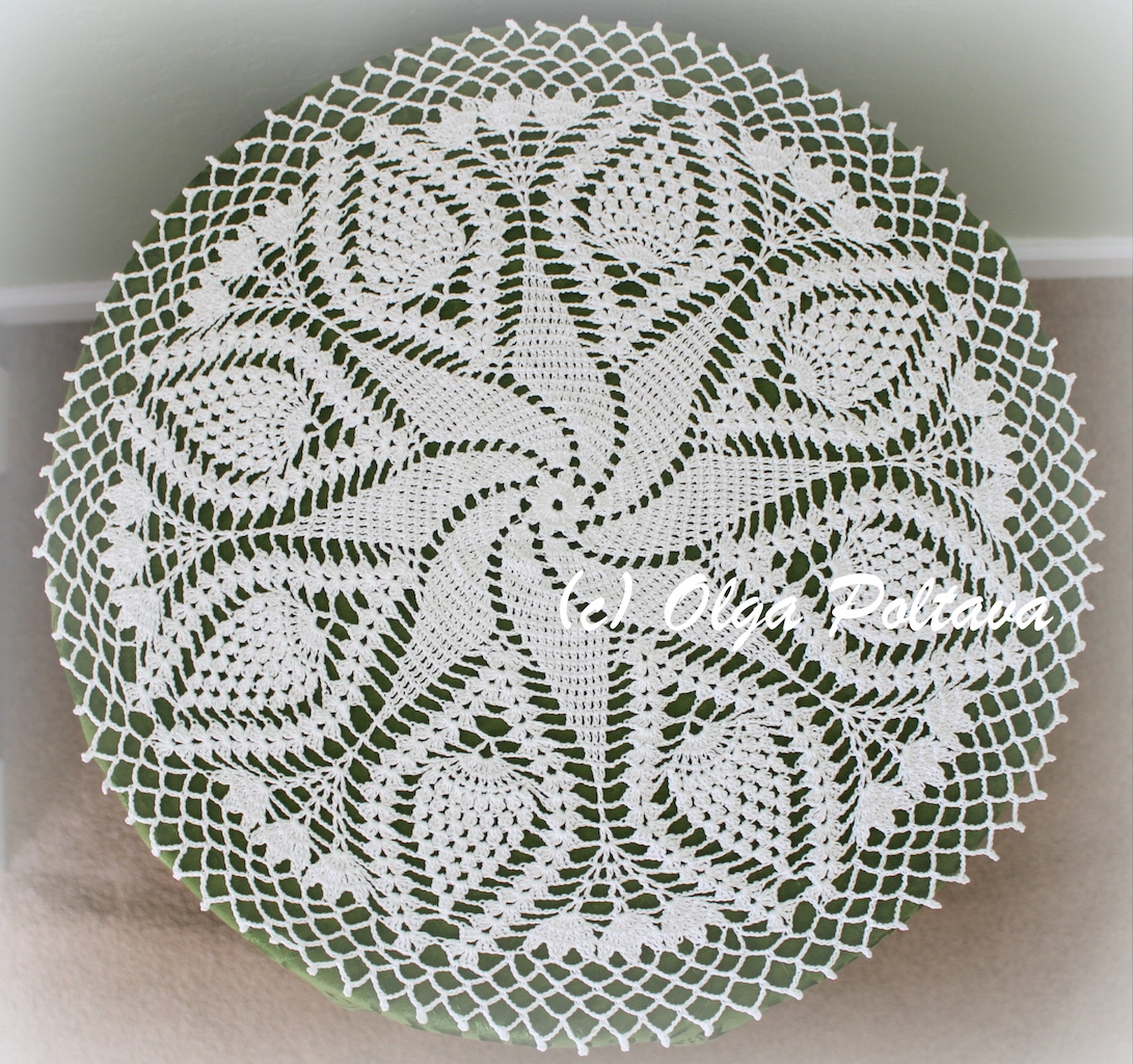 Lacy Crochet Swirl And Pineapples Doily Free Crochet Pattern By Olga Poltava