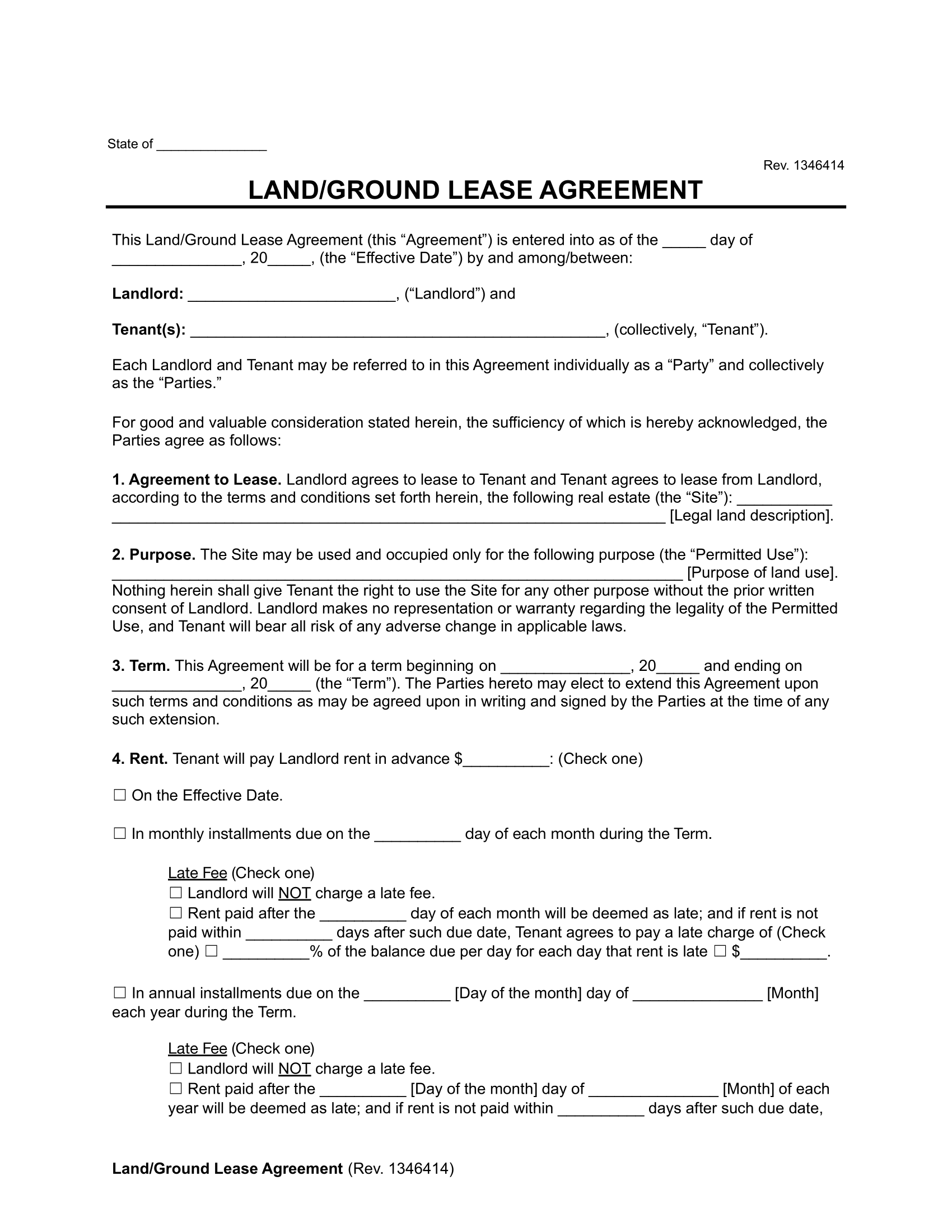 Land Lease Agreement Template Fill Online Download U0026 Print