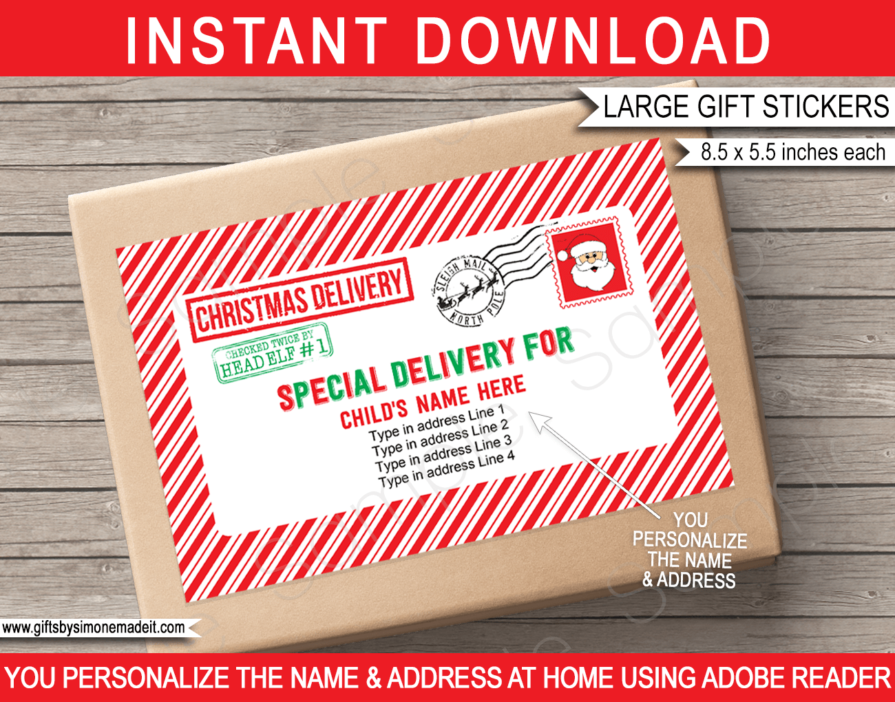 Free Printable North Pole Stamp
