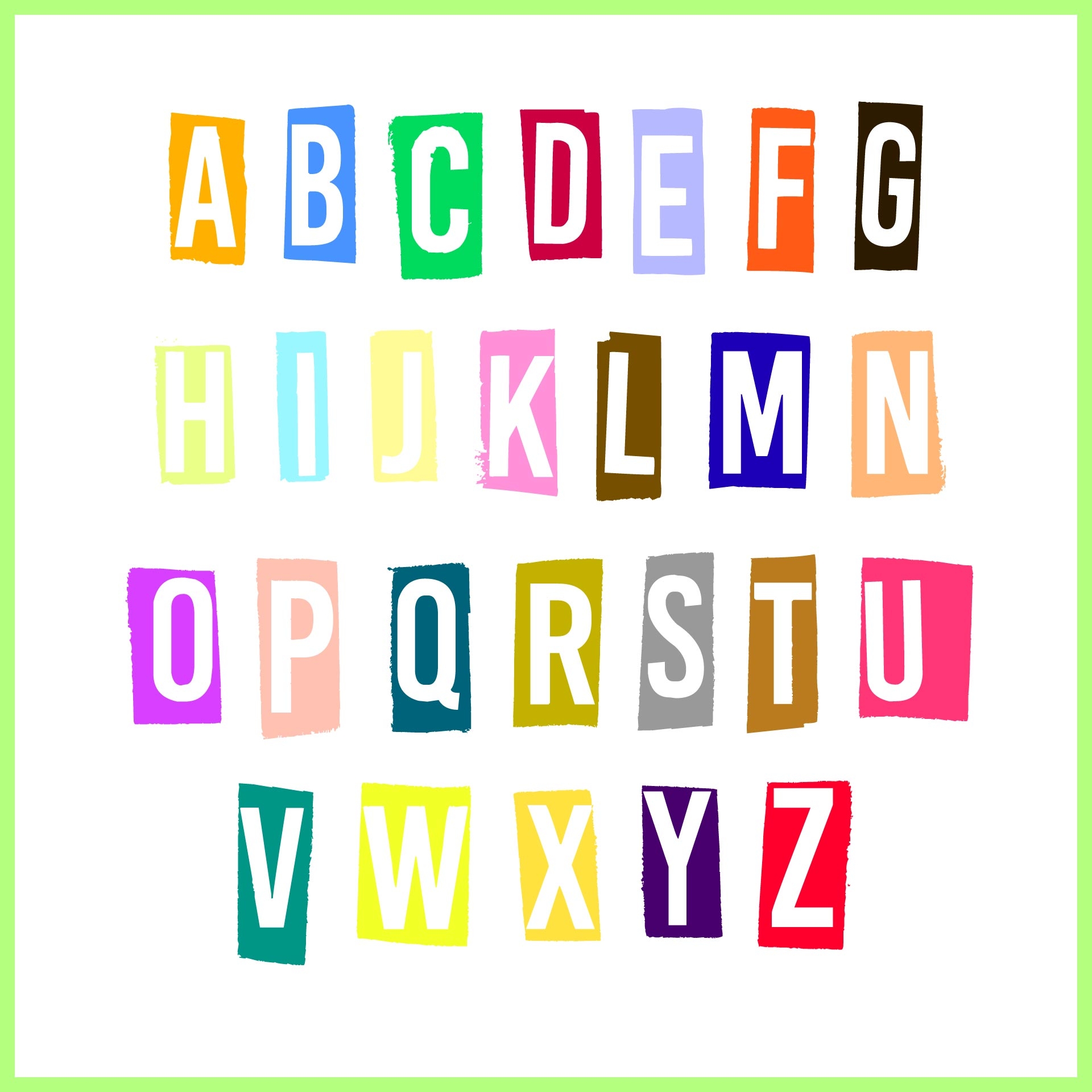 Large Colored Letters 10 Free PDF Printables Printablee Worksheets Library