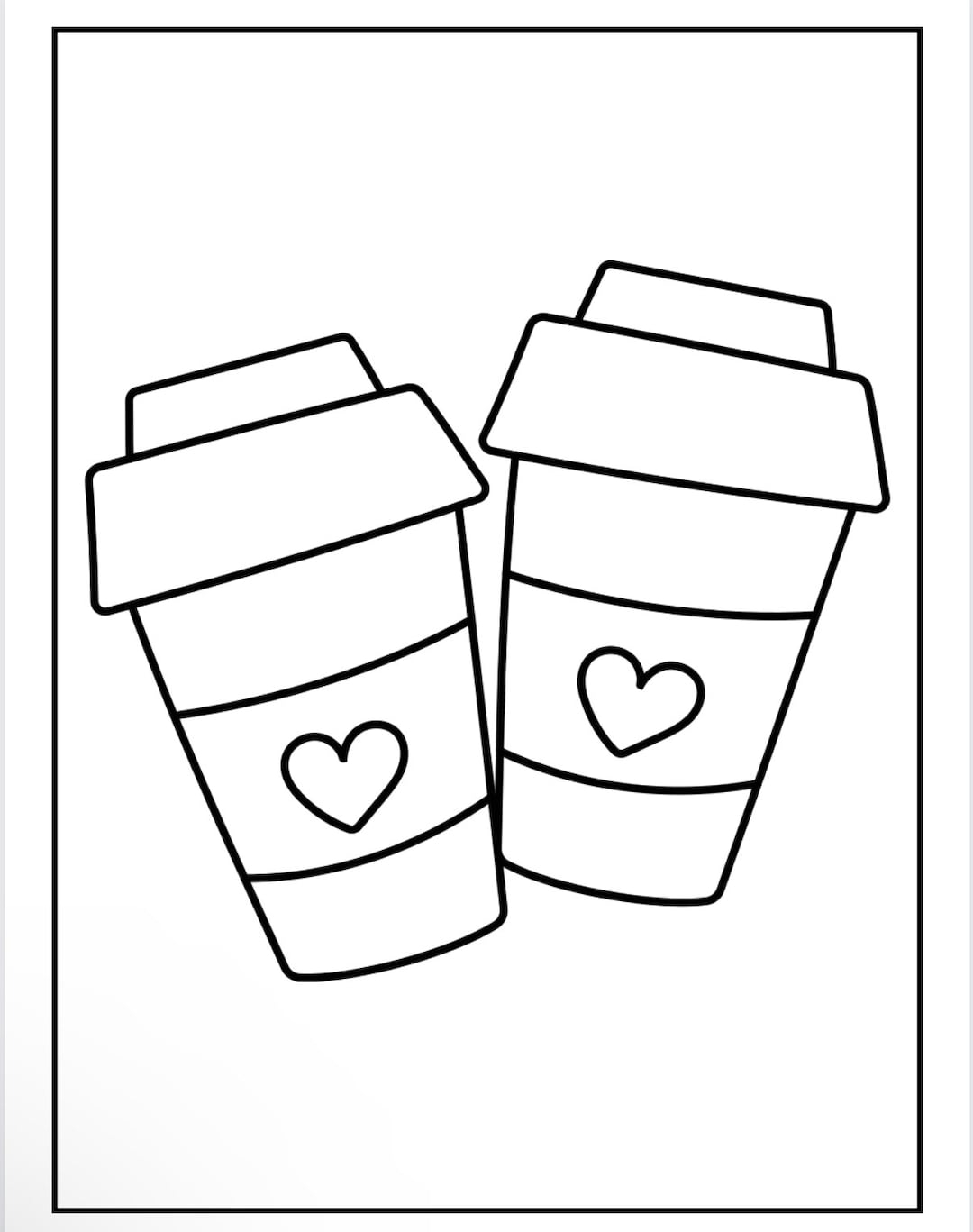 Large Food Printable Coloring Sheets Easy And Bold Craft Cut Outs Etsy UK