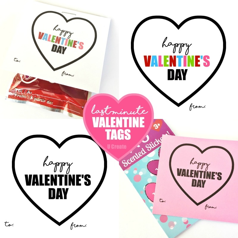 Last Minute Classroom Valentine Tags U Create