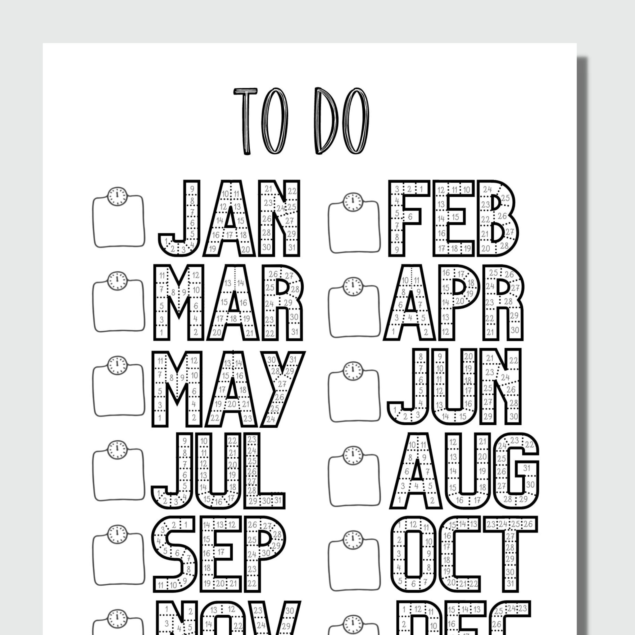 Leap Year 2025 Printable Workout Tracker Daily Exercise Track Monthly Weight Loss Journal Habit Track Fitness Planner Coloring Calendar Etsy