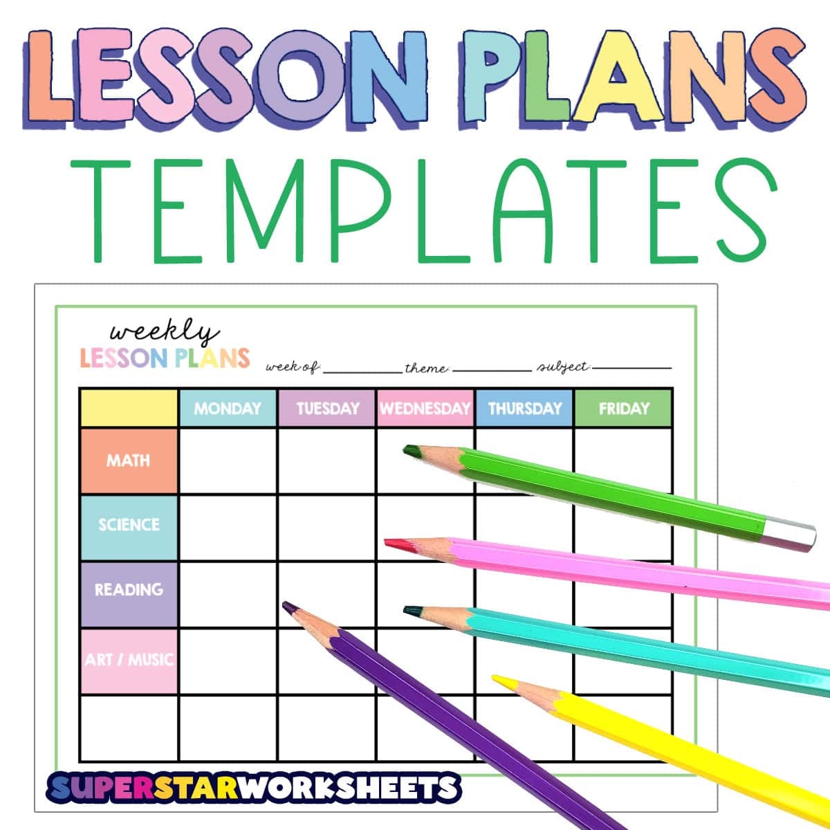 Free Printable Preschool Lesson Plan Forms