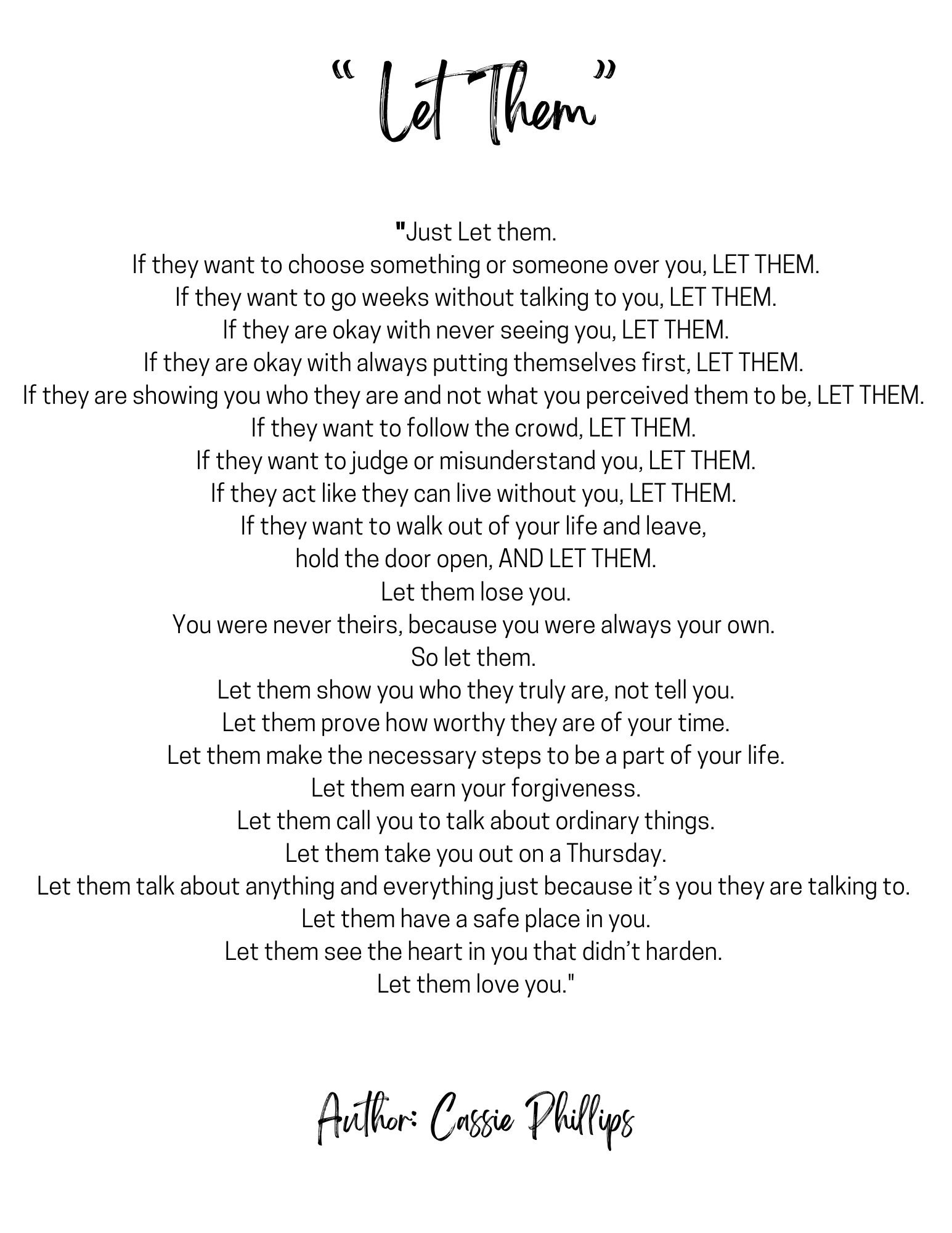 Let Them Poem 8 5x11 DIGITAL Print